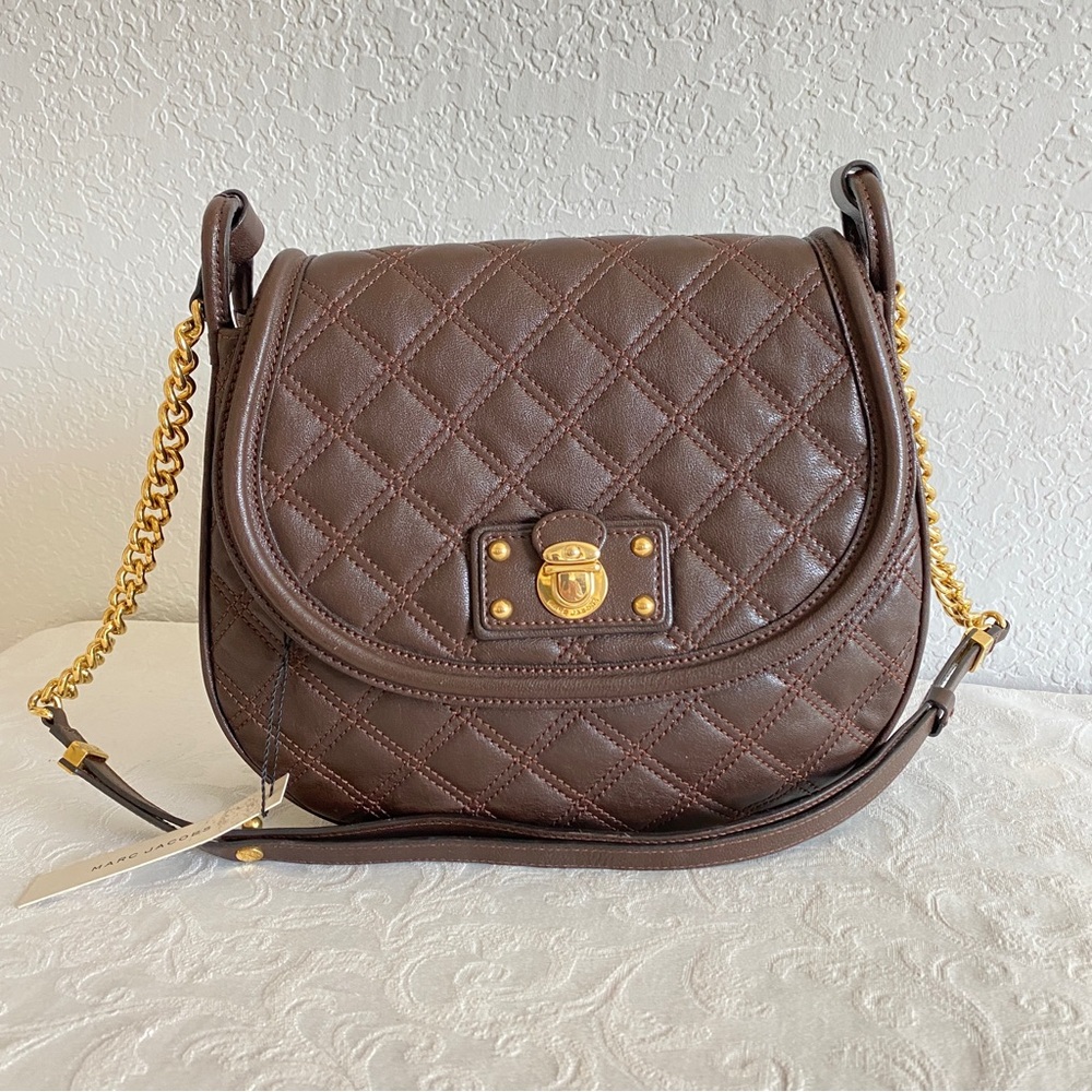 Marc Jacobs brown quilted Crossbody Bag